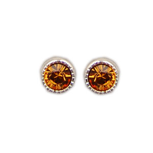 Ohrstecker Kristall 3mm in Topaz