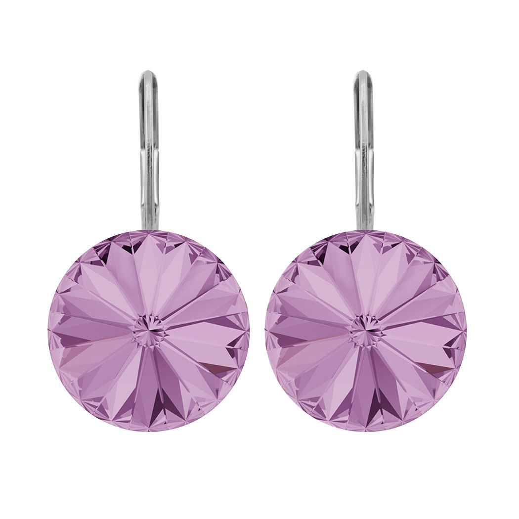 Ohrhänger Kristall 12 mm in Light Amethyst