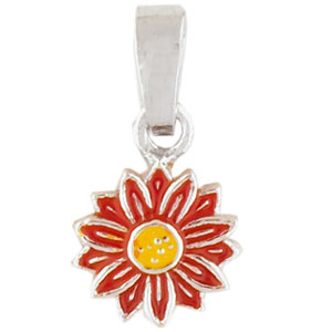 Blüte Anhänger rot 925 Silber Blüte Anhänger rot 925 Silber