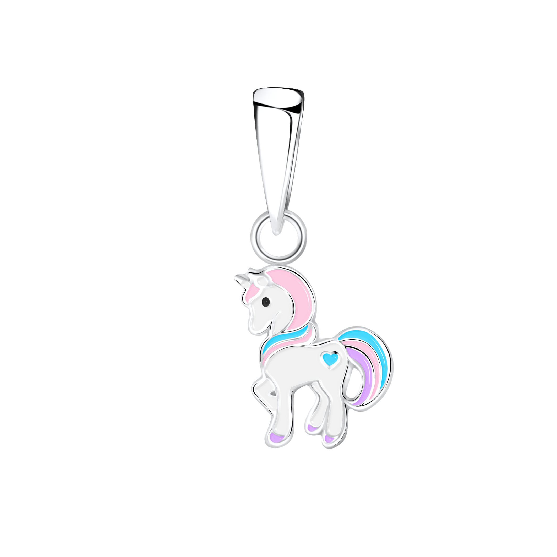 127071 Anhänger stolzes Einhorn KLEIN 925 Silber e-coated