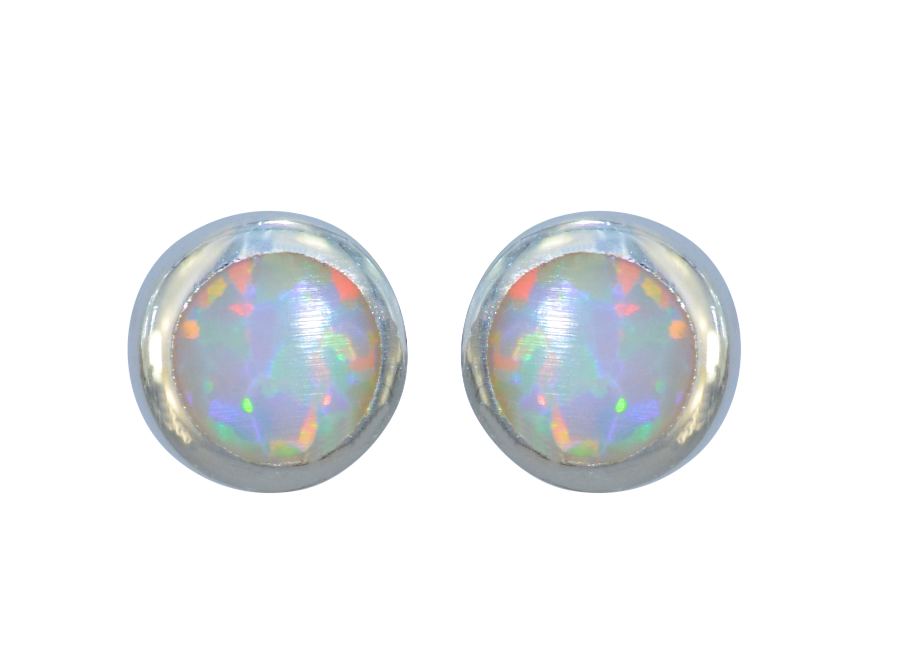 Ohrstecker 925 Silber rosé Kunstopal Ohrstecker 925 Silber rosé Kunstopal