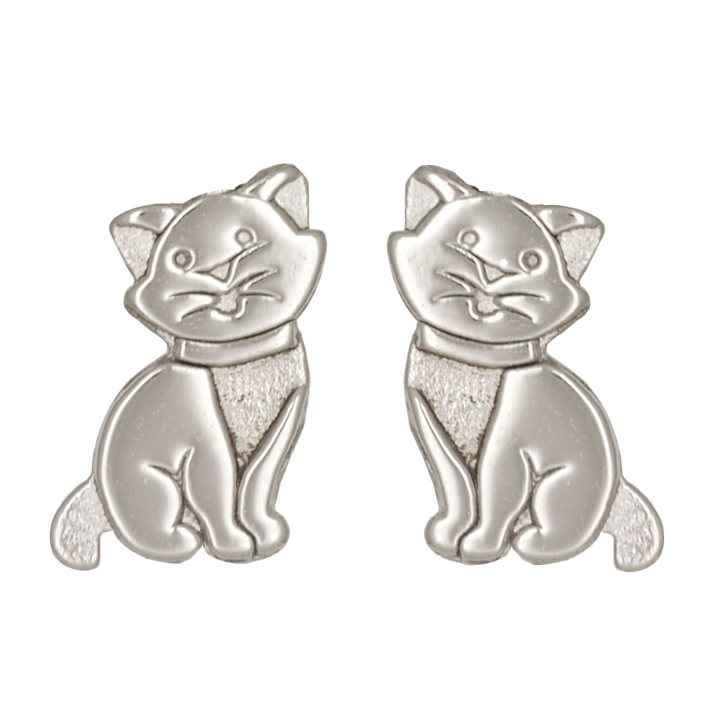 Ohrstecker Kätzchen 925 Silber