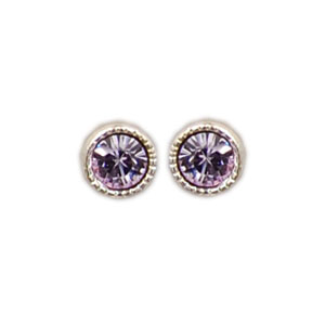 Ohrstecker Kristall 3mm in Violet