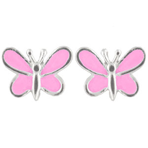 Ohrstecker Schmetterling rosa 925 Silber Ohrstecker Schmetterling rosa 925 Silber