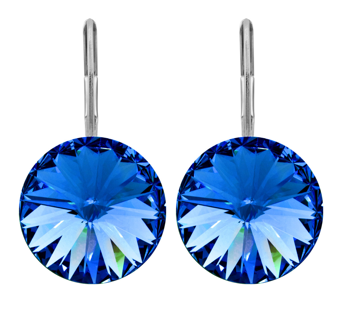 Ohrhänger Kristall 12 mm in Sapphire