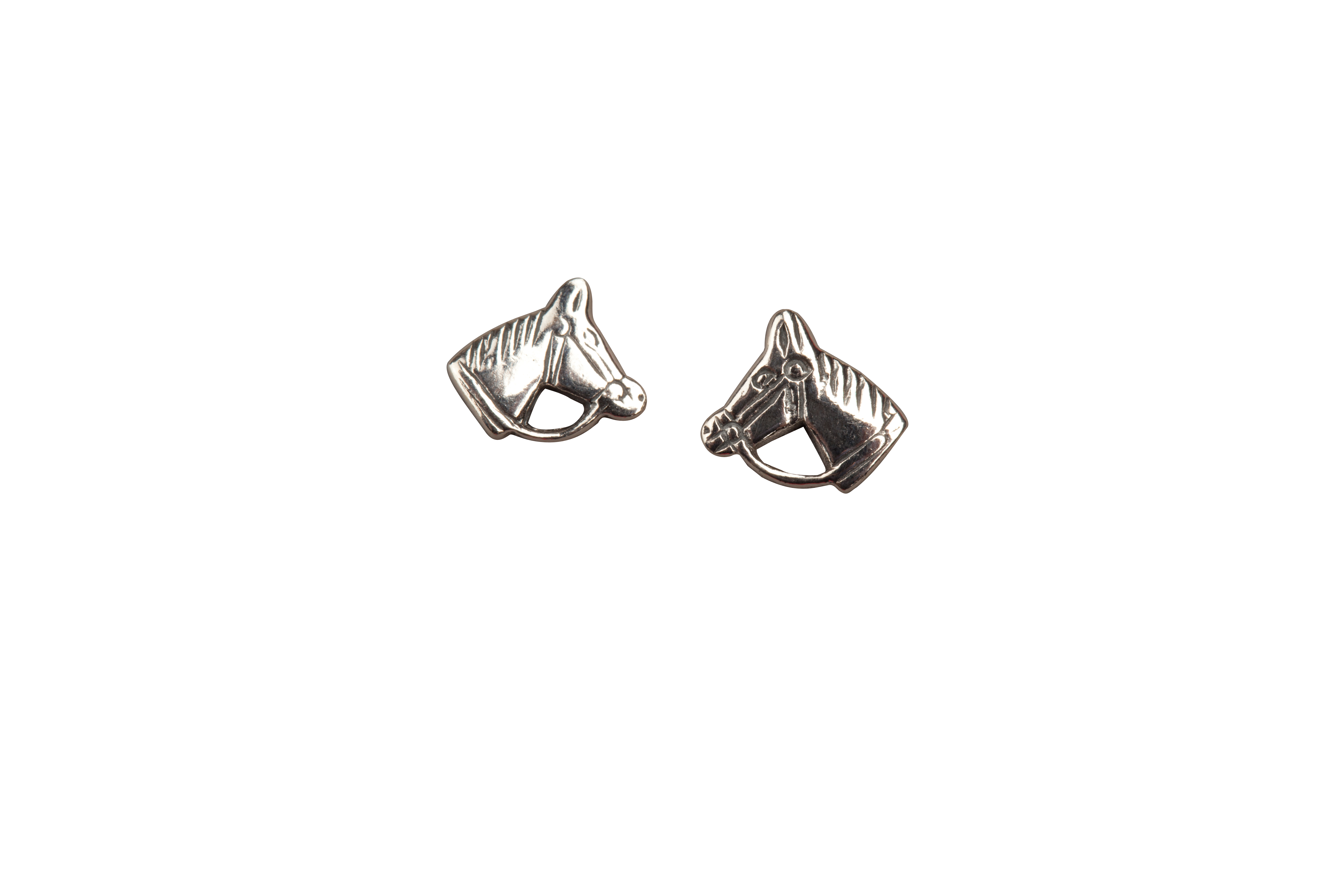 Pferdekopf Ohrstecker 925 Silber