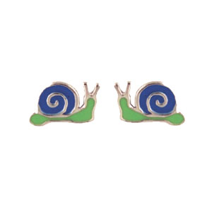 Ohrstecker Schnecke blau/grün 925 Silber Ohrstecker Schnecke blau/grün 925 Silber