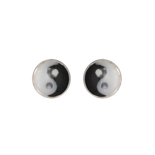 Yin Yang Ohrstecker aus 925 Silber Yin Yang Ohrstecker aus 925 Silber