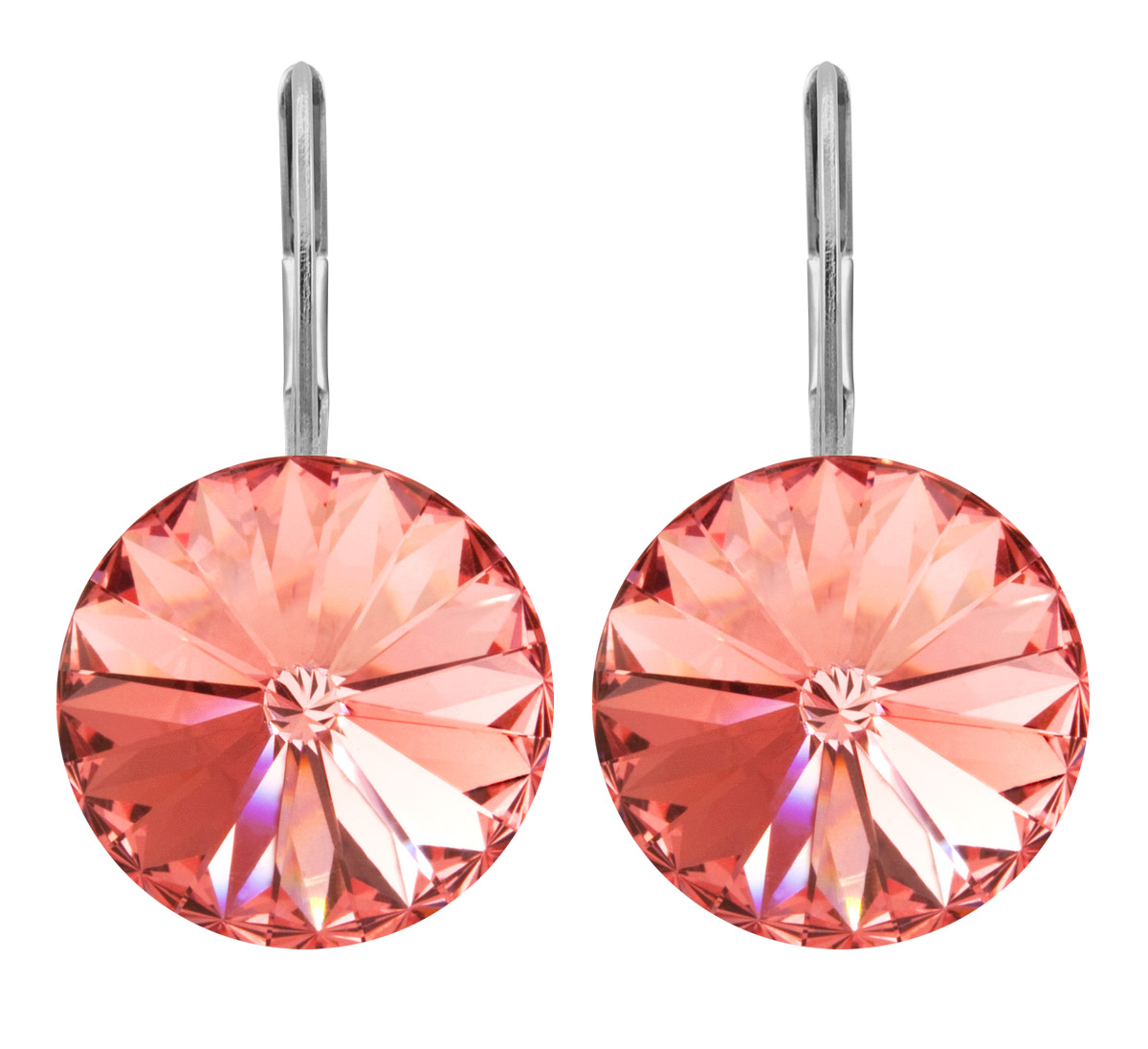 Ohrhänger Kristall 12 mm in Rose Peach