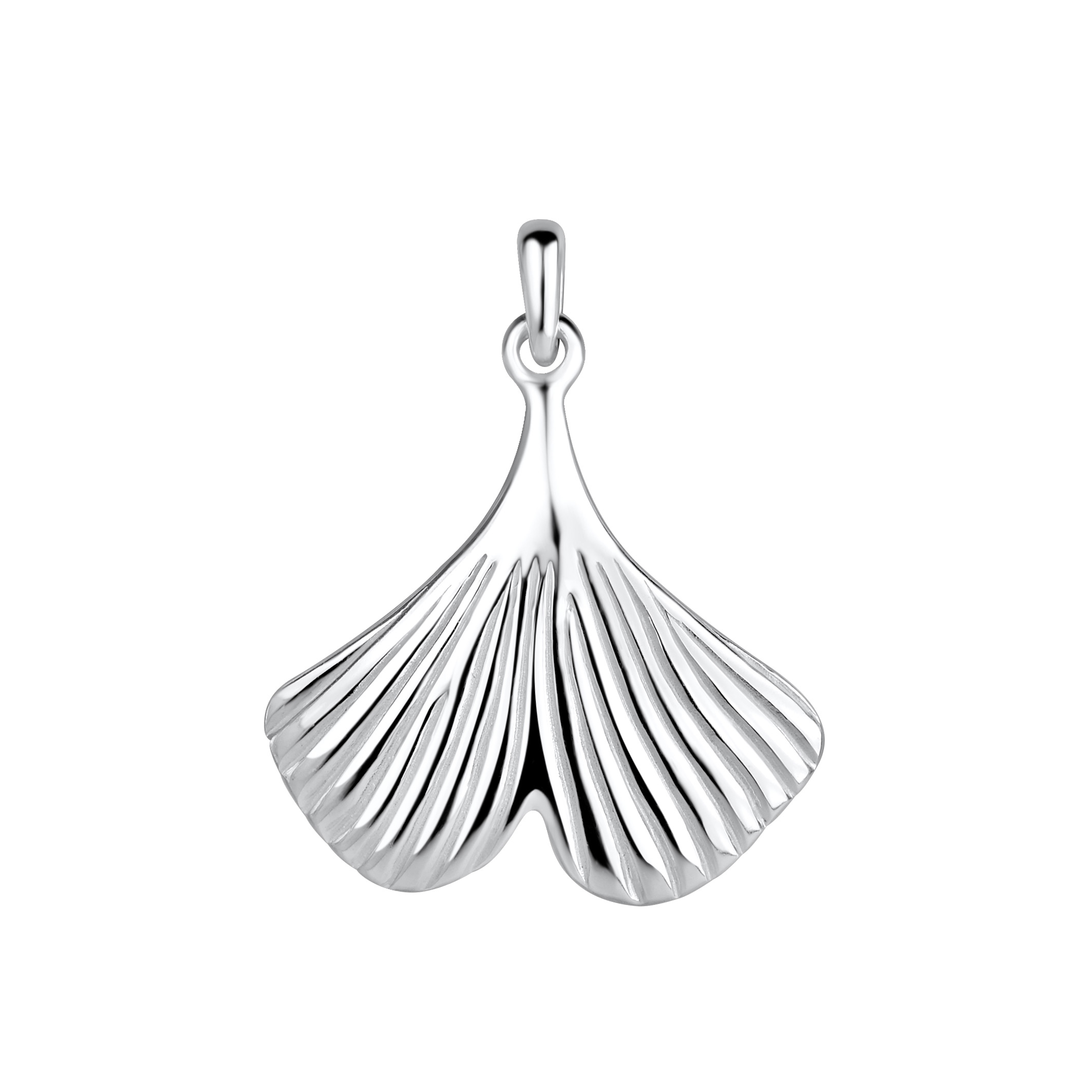 Anhänger Gingko 925 Silber e-coated Anhänger Gingko 925 Silber e-coated