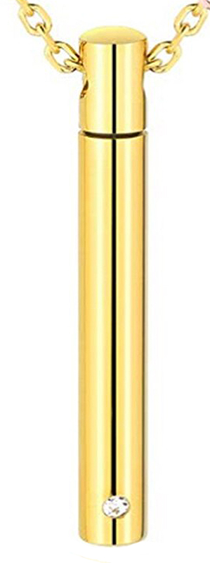 Memorial Anhänger Zylinder 6x42 mm Kristall goldfarben Memorial Anhänger Zylinder 6x42 mm Kristall goldfarben