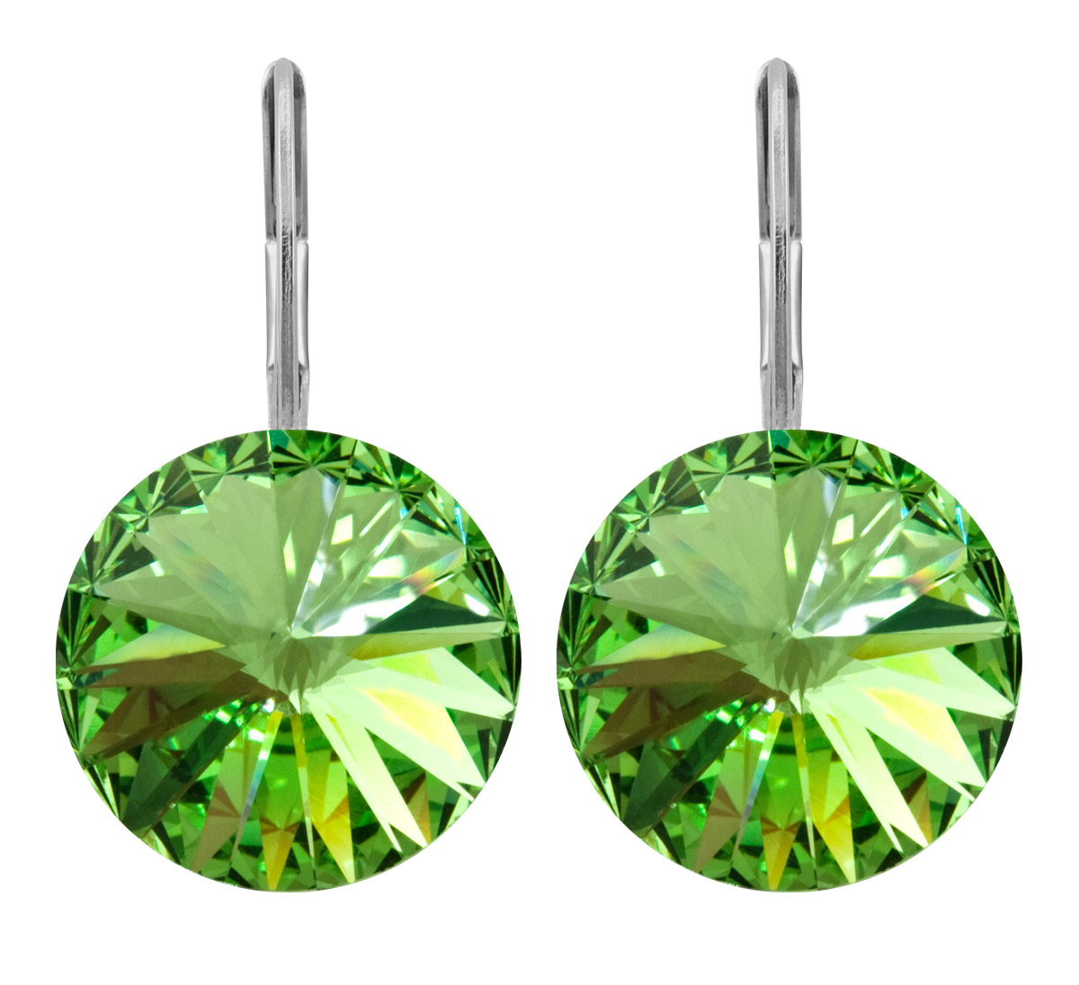 Ohrhänger Kristall 12 mm in Peridot