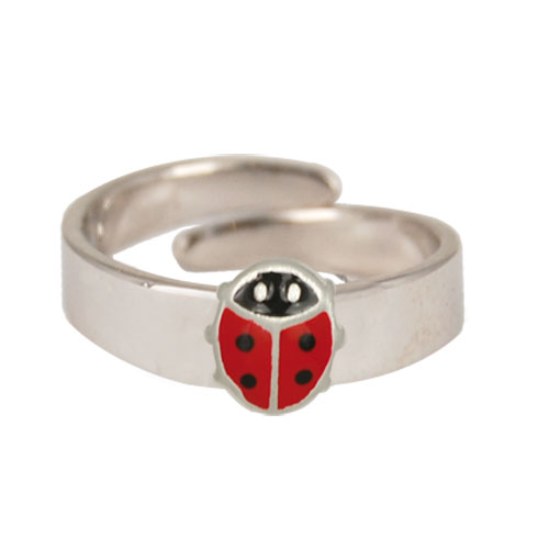 Ring Marienkäfer 925 Silber e-coated Ring Marienkäfer 925 Silber e-coated