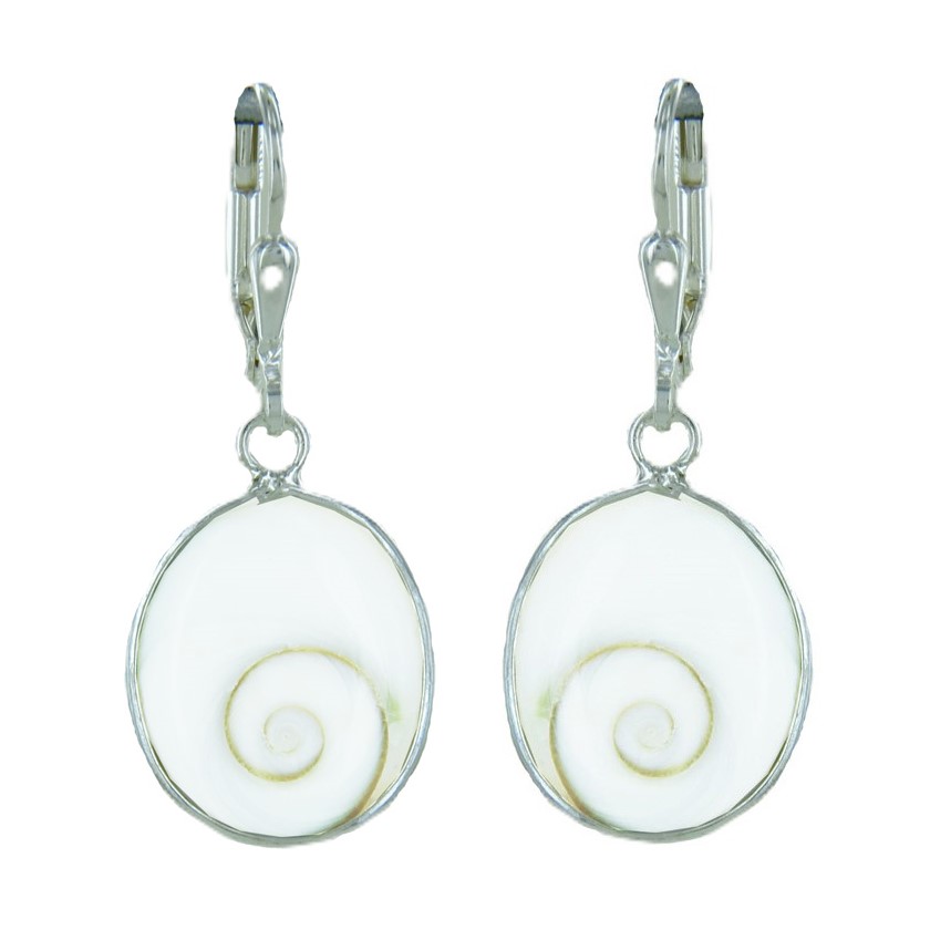 Ohrhänger Shivas Eye 12x17 mm OVAL 925 Silber
