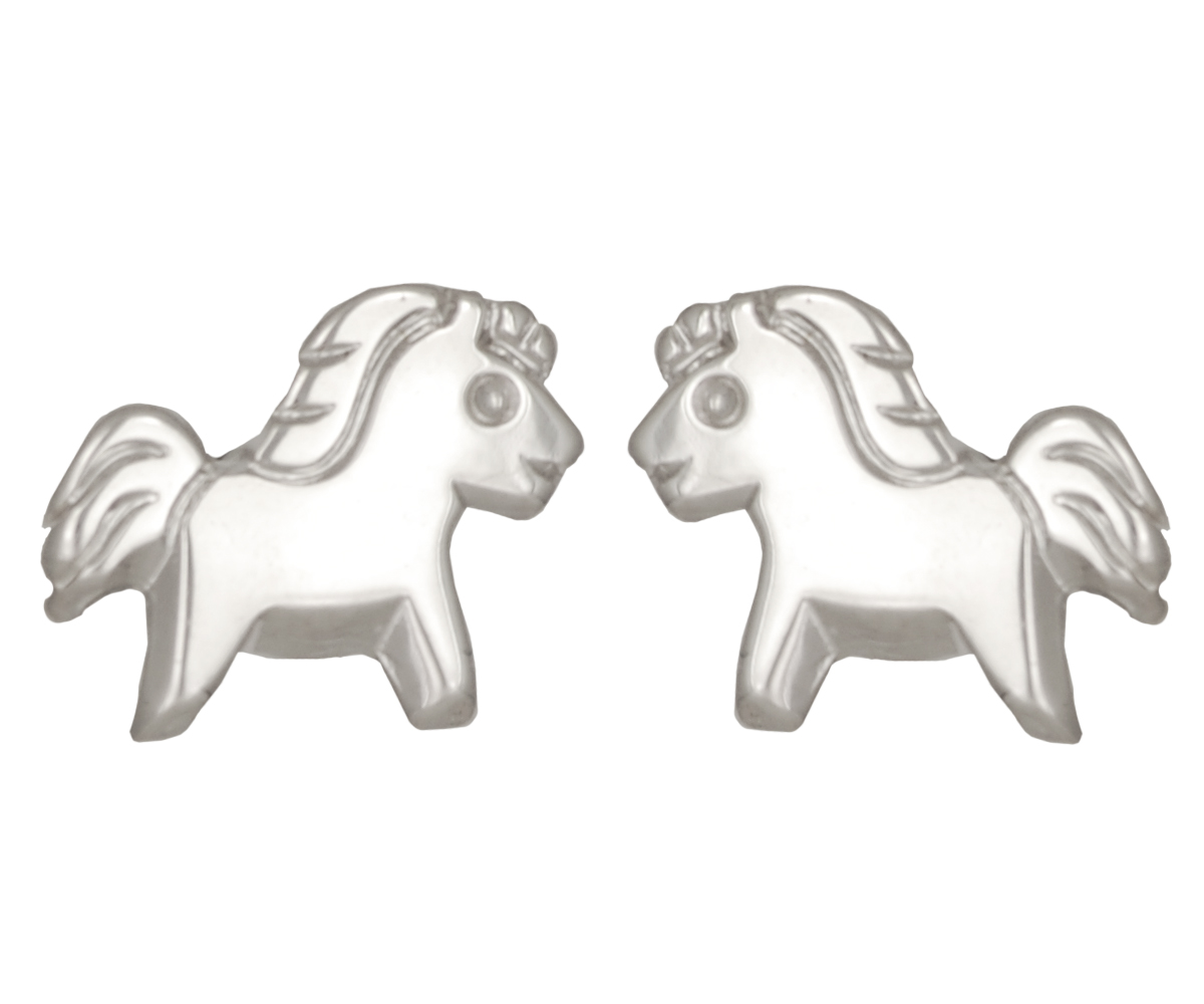 Ohrstecker Pony 925 Silber e-coated
