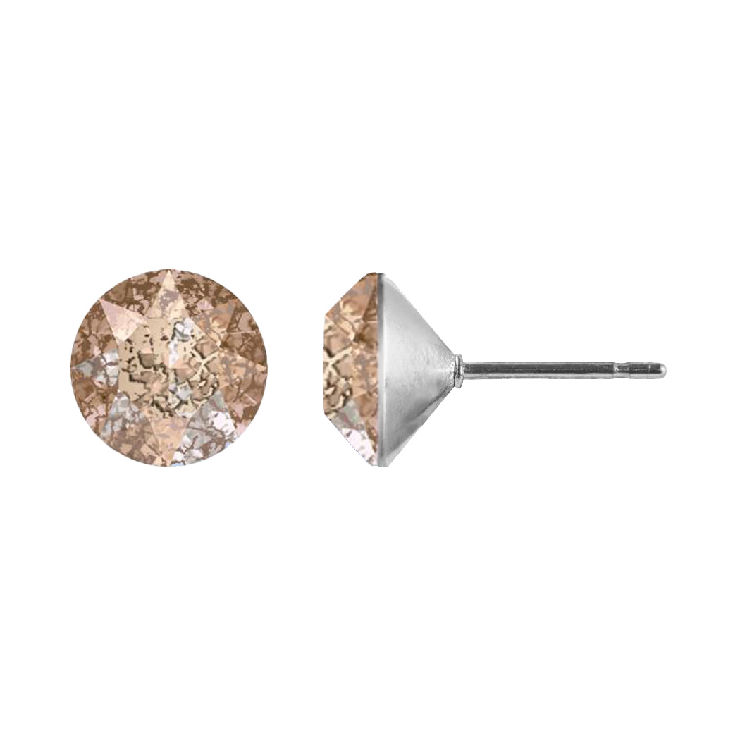 Ohrstecker Kristall 6mm in Rose Patina