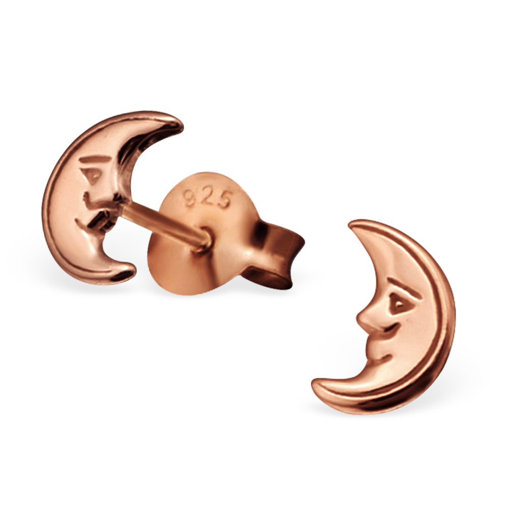 Ohrstecker Mond 925 Silber rosévergoldet Ohrstecker Mond 925 Silber rosévergoldet