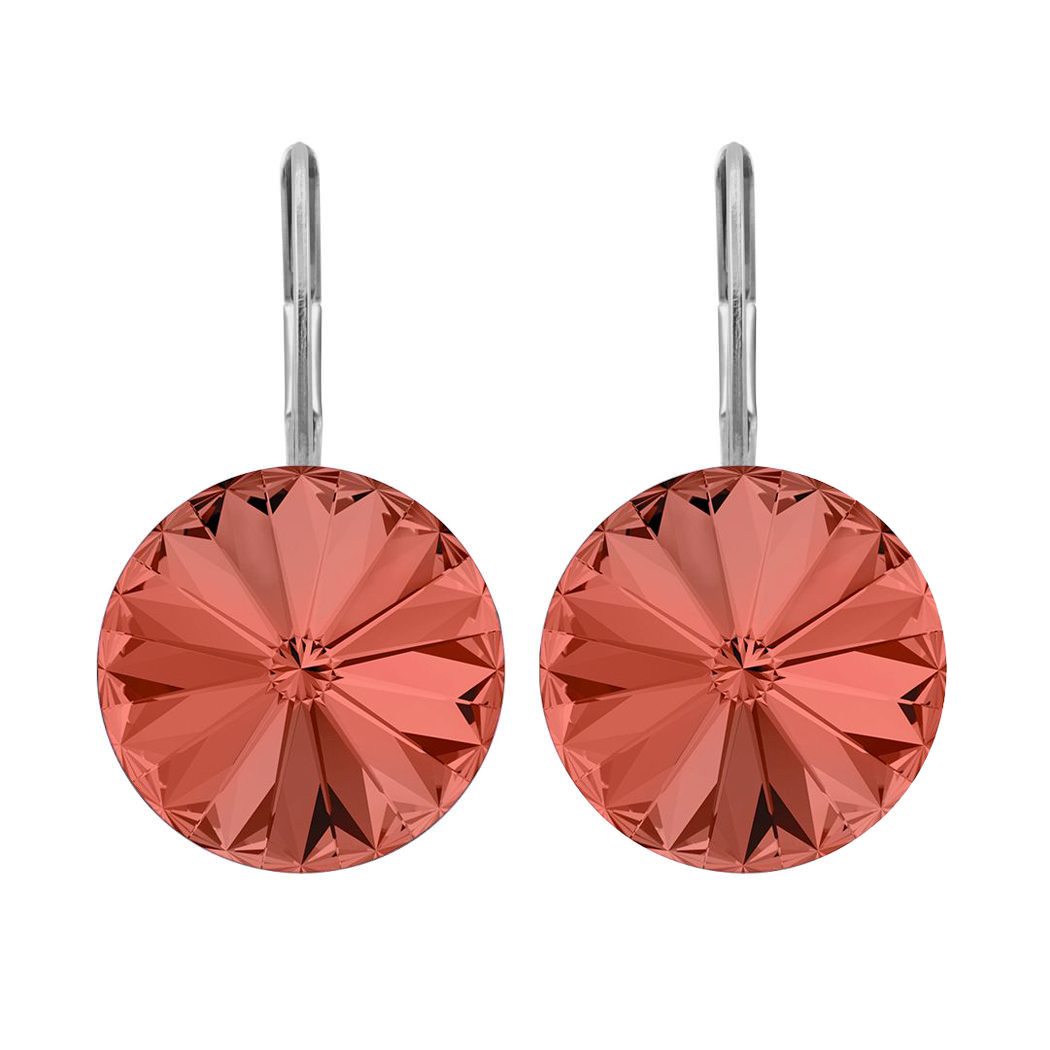 Ohrhänger Kristall 12 mm in Padparadscha