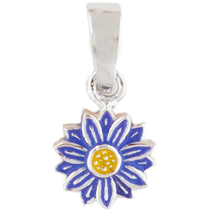 Blüte Anhänger blau 925 Silber Blüte Anhänger blau 925 Silber