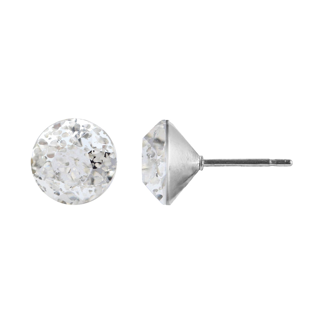 Ohrstecker Kristall 6mm in Silver Patina Ohrstecker Kristall 6mm in Silver Patina
