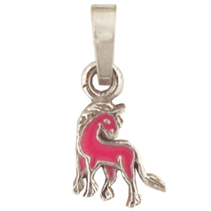 Einhorn Anhänger rosa 925 Silber Einhorn Anhänger rosa 925 Silber