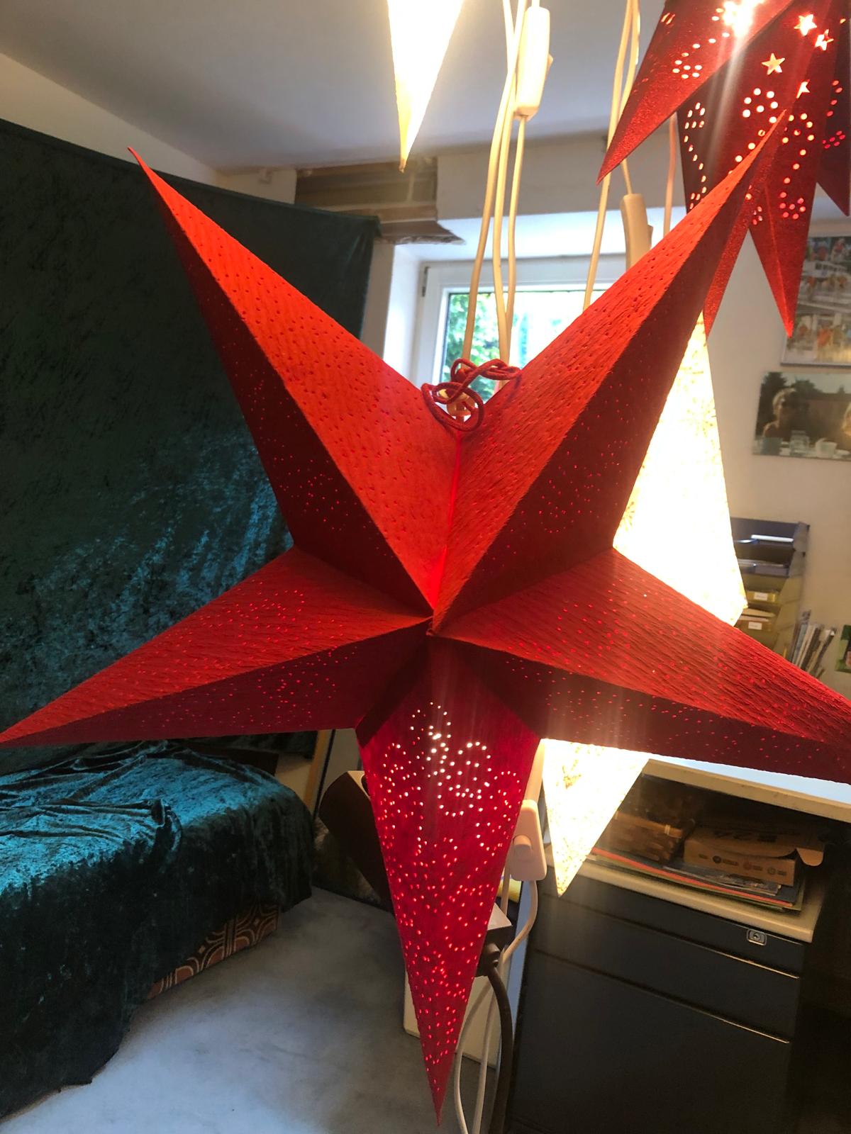 Weihnachtsstern „Weihnachtszeit“ – Rot , schlicht