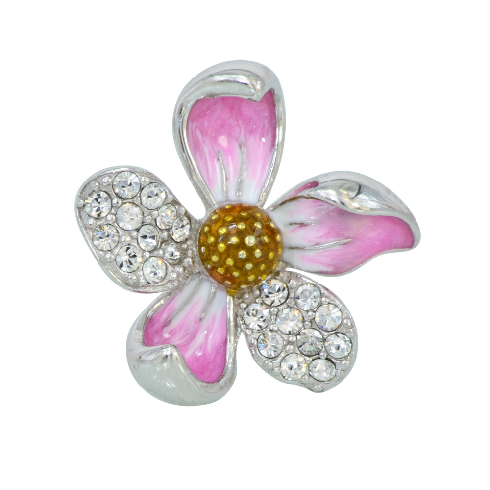Anhänger rosé Blüte mit Kristall 925 Silber Anhänger rosé Blüte mit Kristall 925 Silber