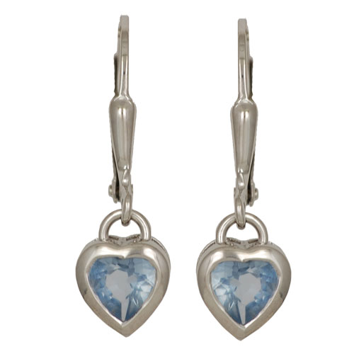 Kristallherz Ohrhänger blau 925 Silber Kristallherz Ohrhänger blau 925 Silber