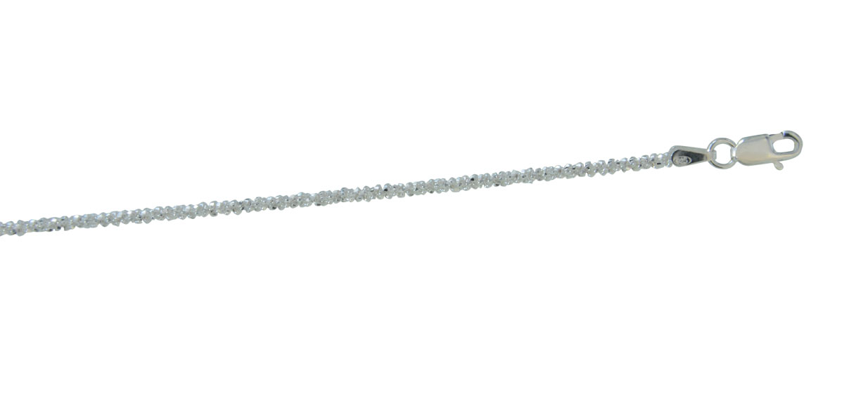 Kette diamantiert 2 mm/45 cm 925 Silber
