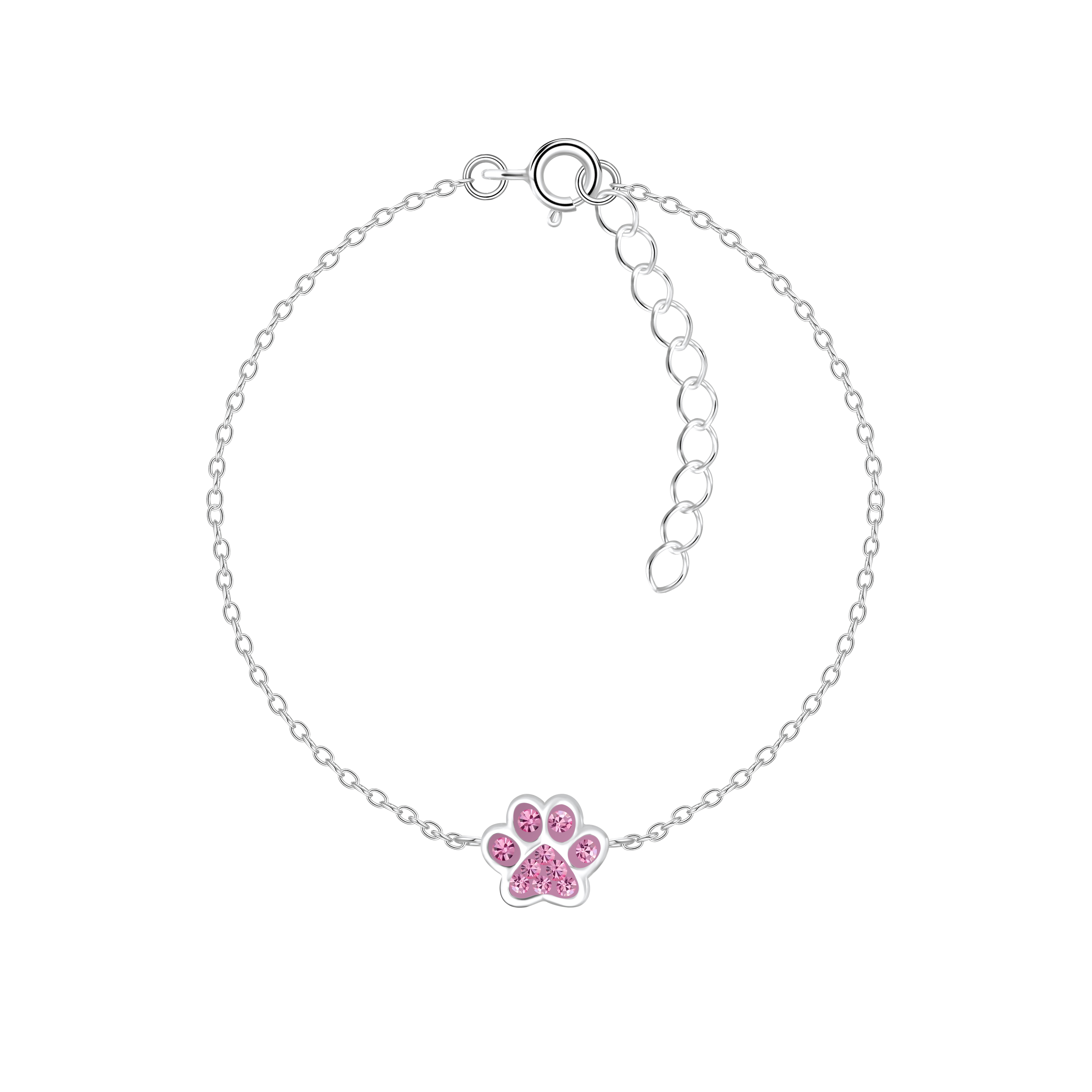 Armband Tatze rosé 925 Silber e-coated