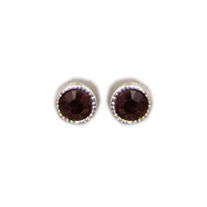 Ohrstecker Kristall 3mm in Garnet