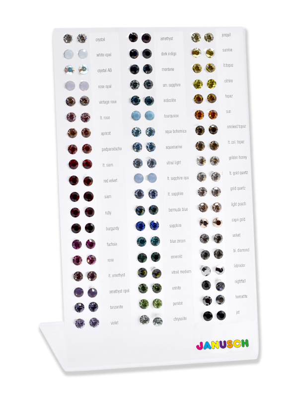 Display Ohrstecker Kristall  6mm 57 Paar