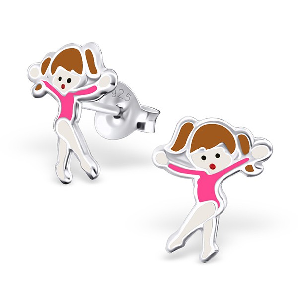 Ohrstecker Ballerina 925 Silber e-coated