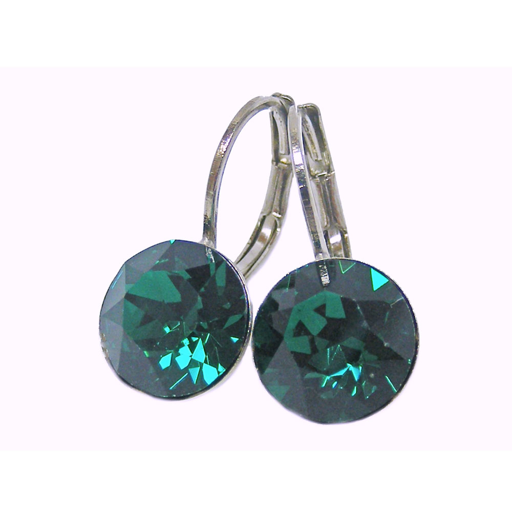 Ohrhänger Kristall 8 mm in Emerald