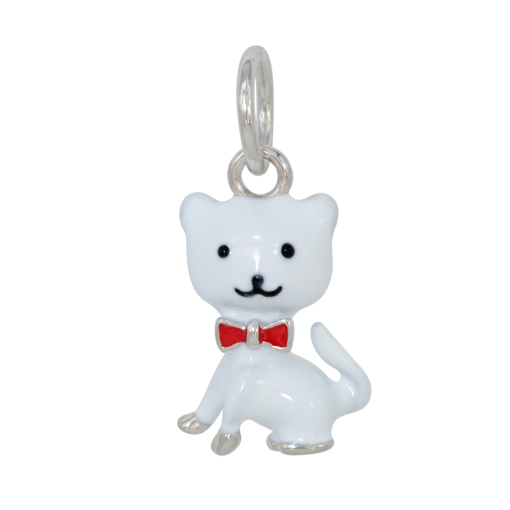 Anhänger weiße Katze 925 Silber Anhänger weiße Katze 925 Silber
