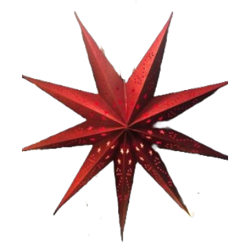 Weihnachtsstern „Weihnachtszeit“ – Rot , glitzernd