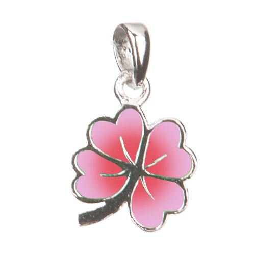 Kleeblatt Anhänger 925 Silber rosa Kleeblatt Anhänger 925 Silber rosa
