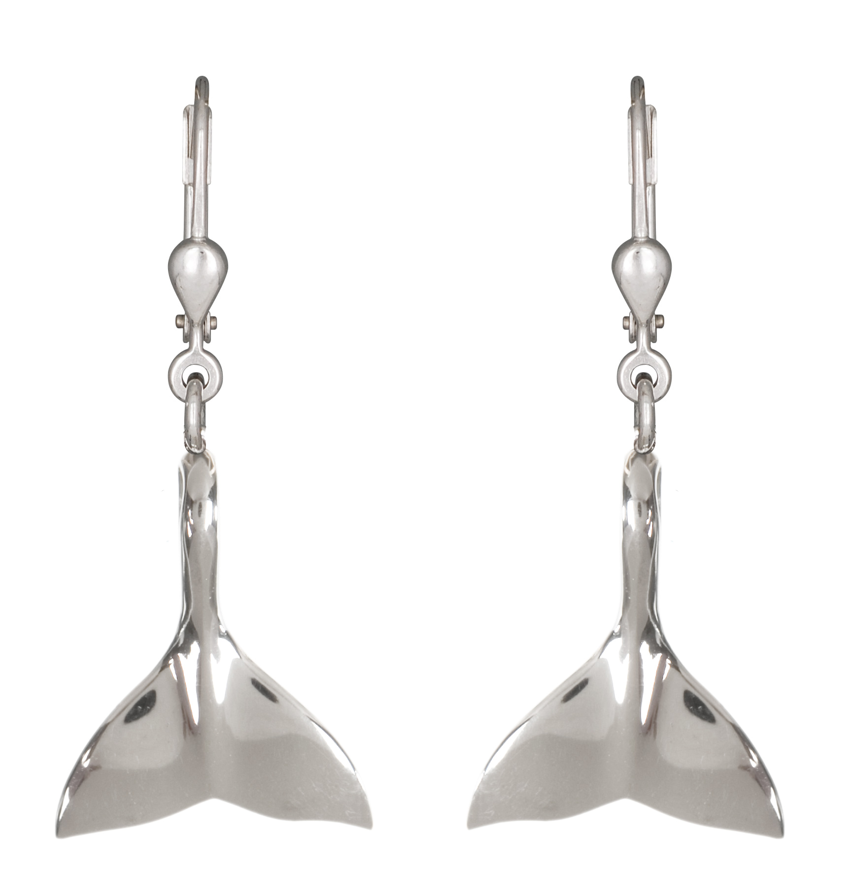 Ohrhänger Wal Fluke 925 Silber e-coated