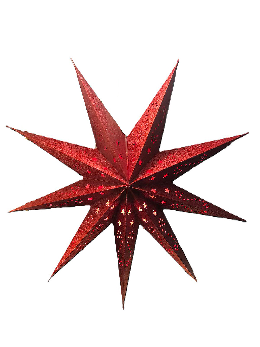 Weihnachtsstern „Weihnachtszeit“ – Rot , glitzernd