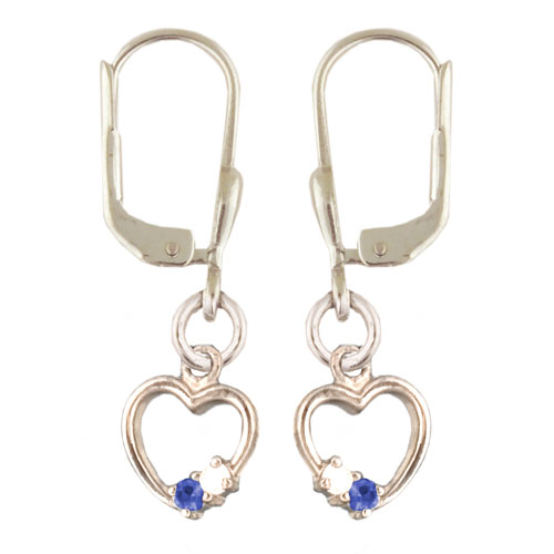 Ohrhänger Herz mit Kristallen hellblau 925 Silber Ohrhänger Herz mit Kristallen hellblau 925 Silber