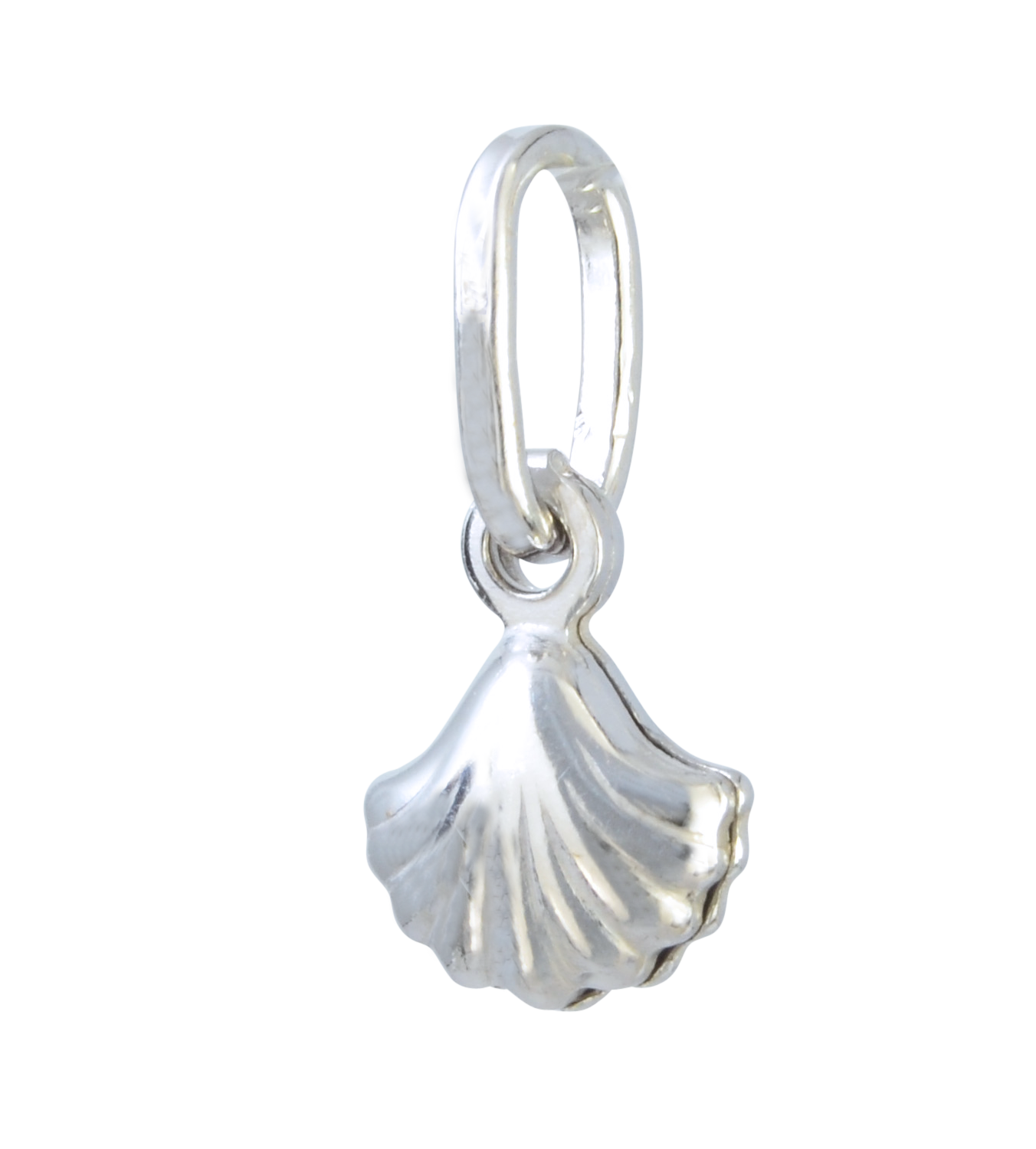Anhänger Muschel plastisch 5x7 mm 925 Silber rhodiniert