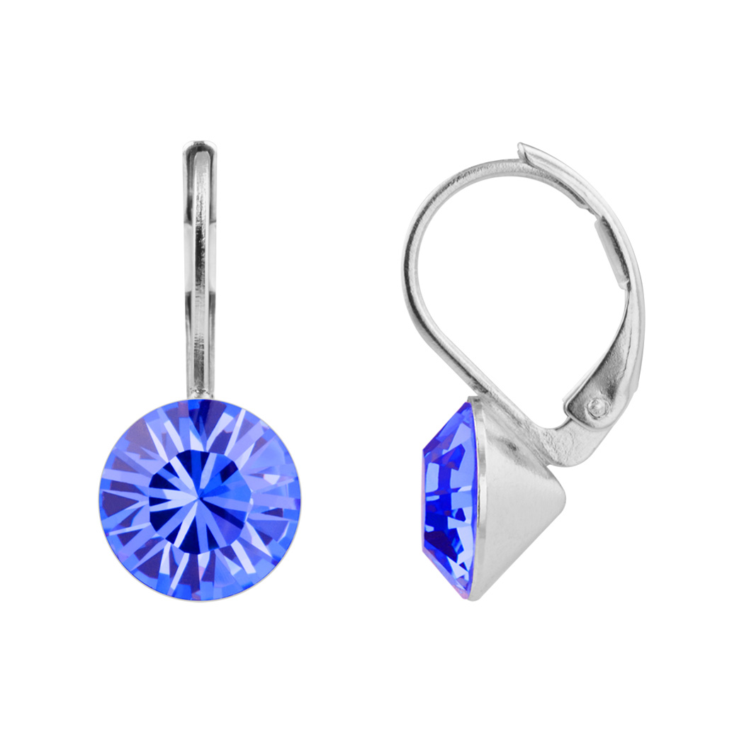 Ohrhänger Kristall 8 mm in Sapphire