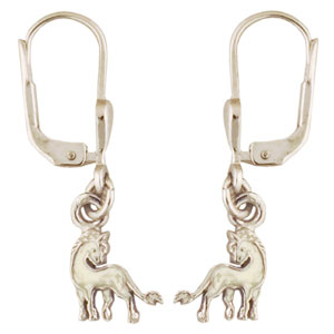 Ohrhänger Einhorn weiß 925 Silber Ohrhänger Einhorn weiß 925 Silber