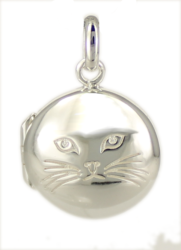Anhänger Medaillon Katze 925 Silber Anhänger Medaillon Katze 925 Silber