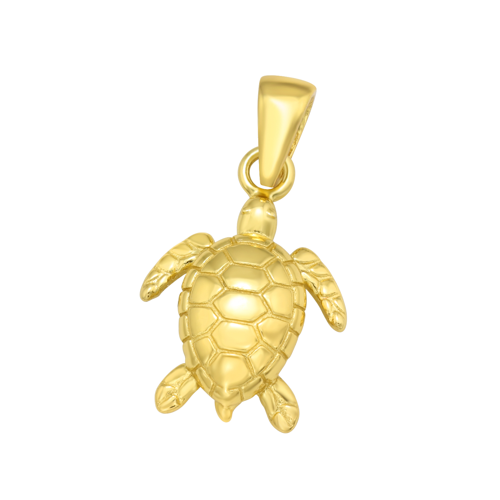 443801 Anhänger Wasser Schildkröte 925 Silber vergoldet