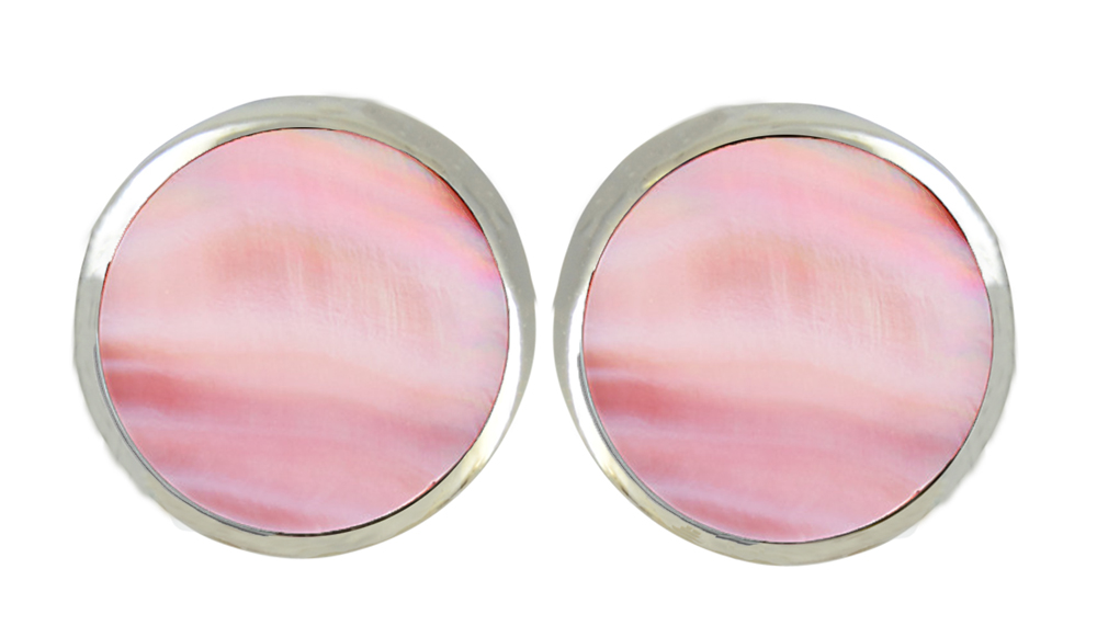 Ohrstecker PINK MOP 6 mm 925 Silber rhodiniert Ohrstecker PINK MOP 6 mm 925 Silber rhodiniert