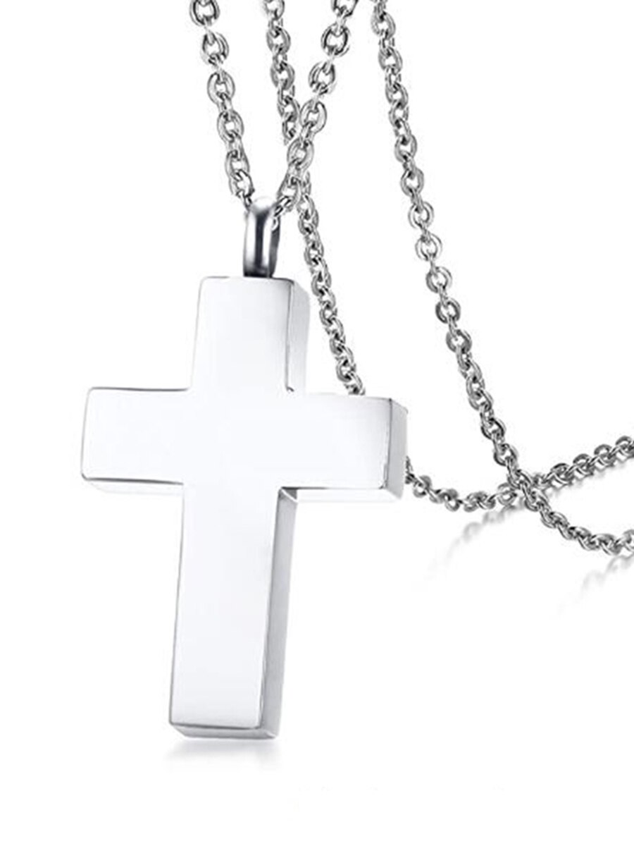 Memorial Anhänger KREUZ 6x22mm an 50 cm Kette