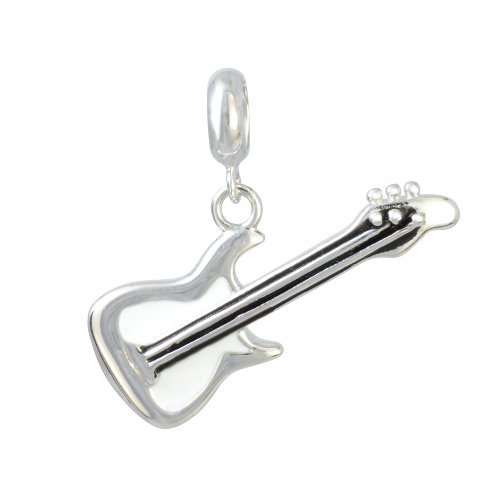 Anhänger Gitarre weiß 925 Silber Anhänger Gitarre weiß 925 Silber