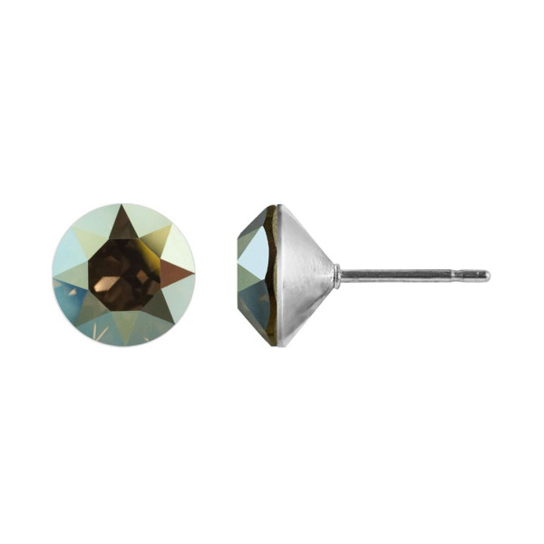 Ohrstecker Kristall 6mm in Iridiscent Green