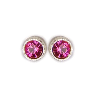 Ohrstecker Kristall 3mm in Rose